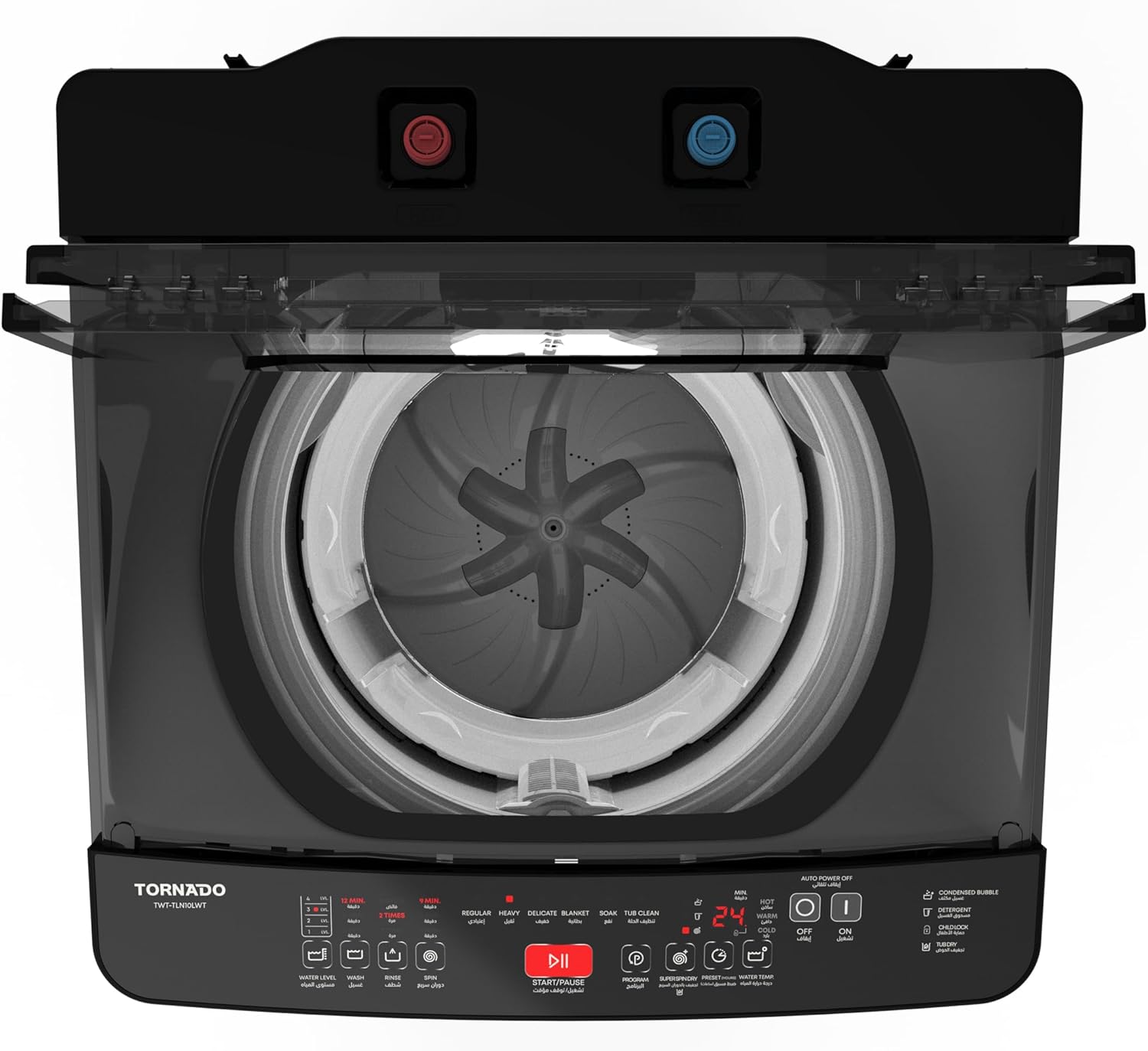 Tornado 10kg UP0-Load Washing Machine TWT-TLN10LWT