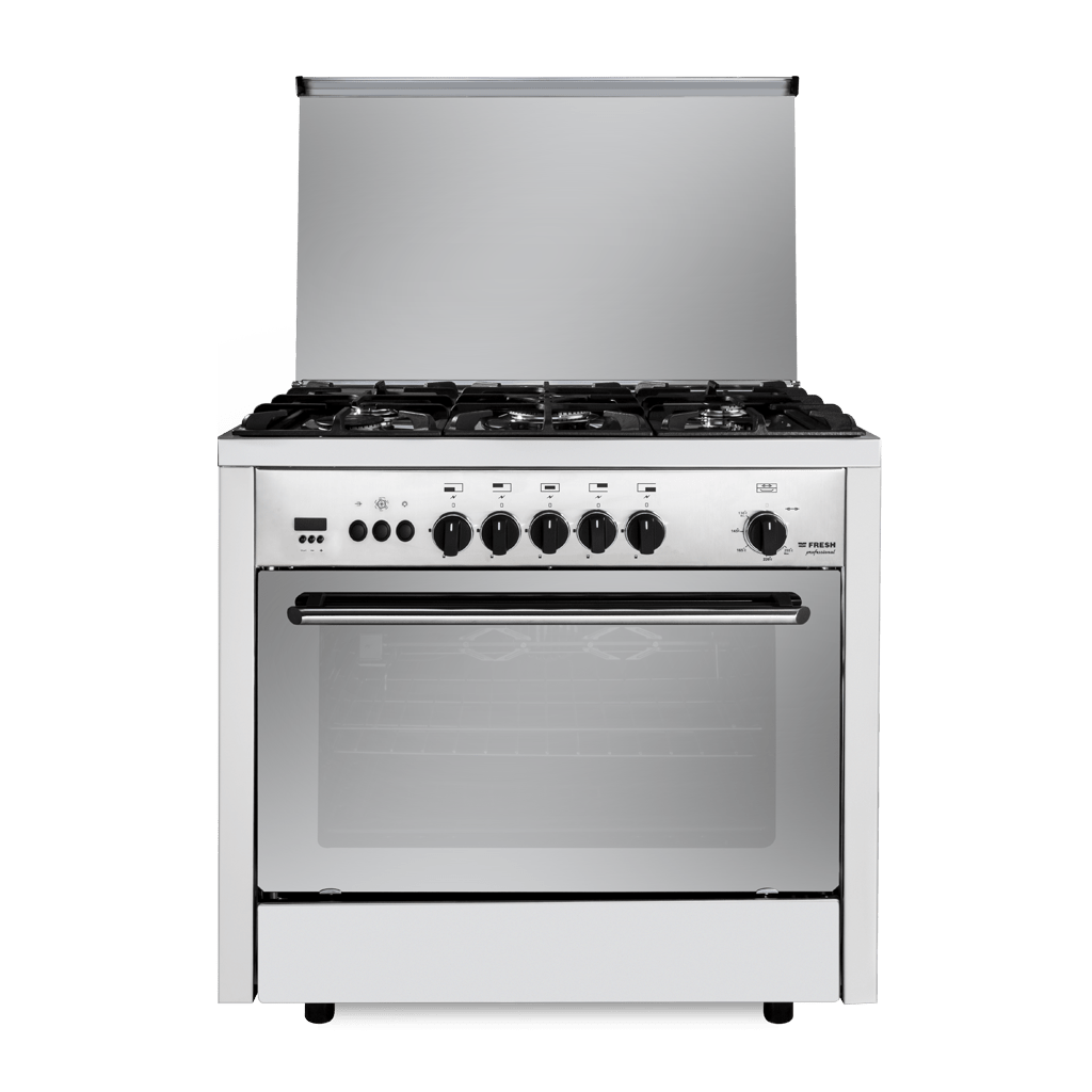 Professional 90 cm stainless steel gas cooker