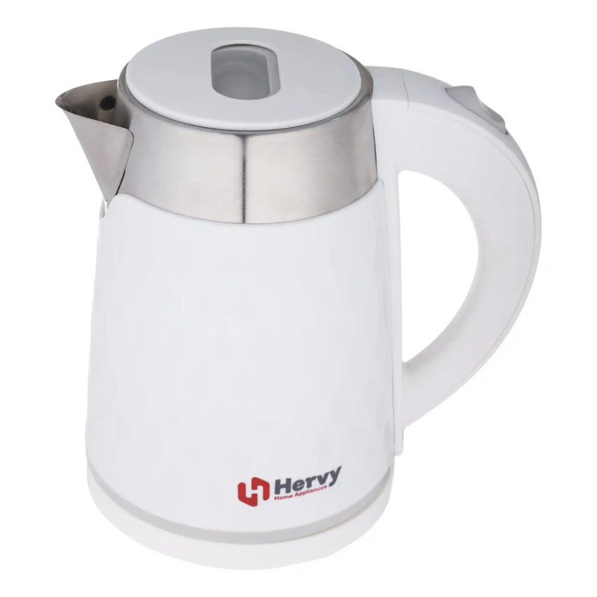 Crystal White 1.7L Plastic & Stainless Steel Kettle (KCR001)