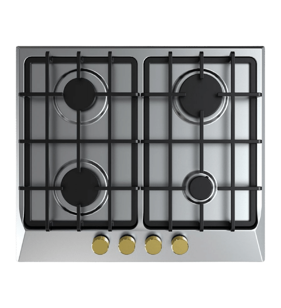 Built-in gas hob 60% stainless steel, safety BR 9614