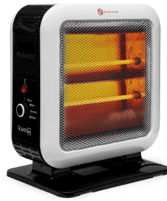 Electric heater, silver, 3D candle