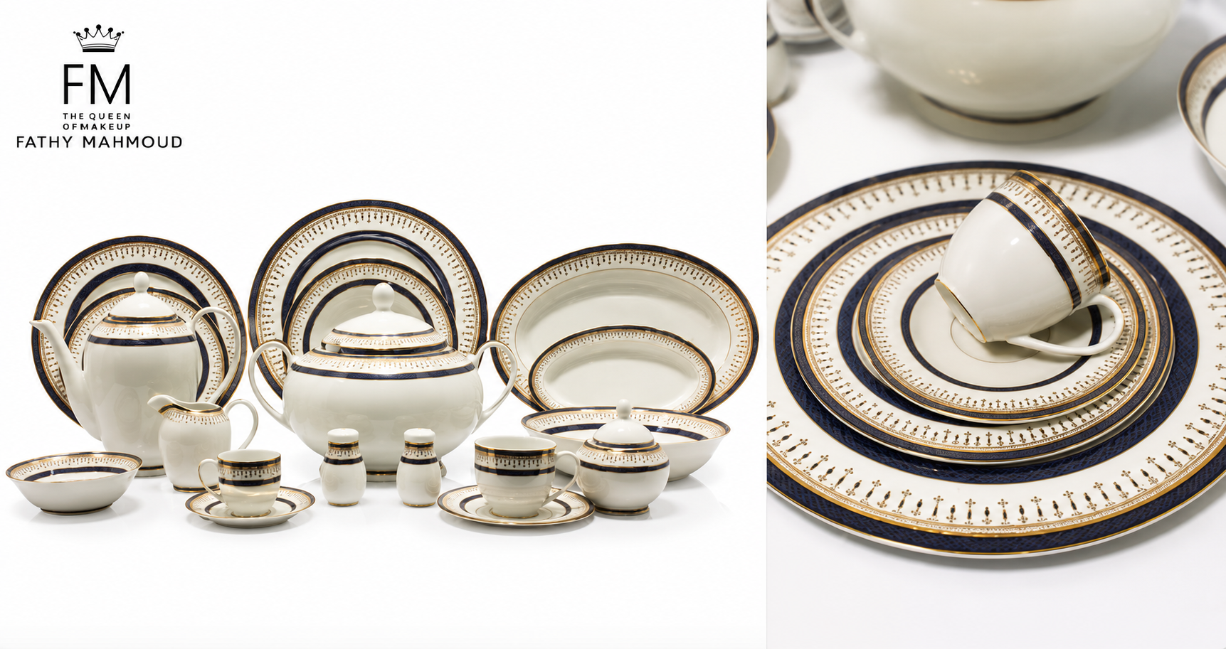 62-piece dinnerware set, Reem Sheep Kenar R101
