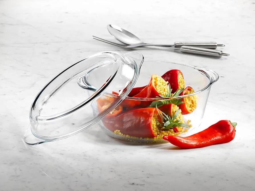 Pyrex round casserole dish with lid and stand TC-59013