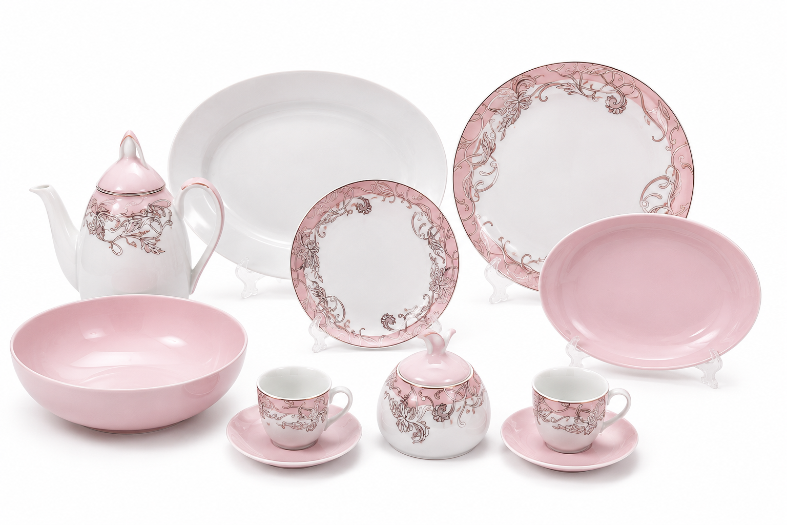 66-piece dinnerware set, Mix & Match cups
