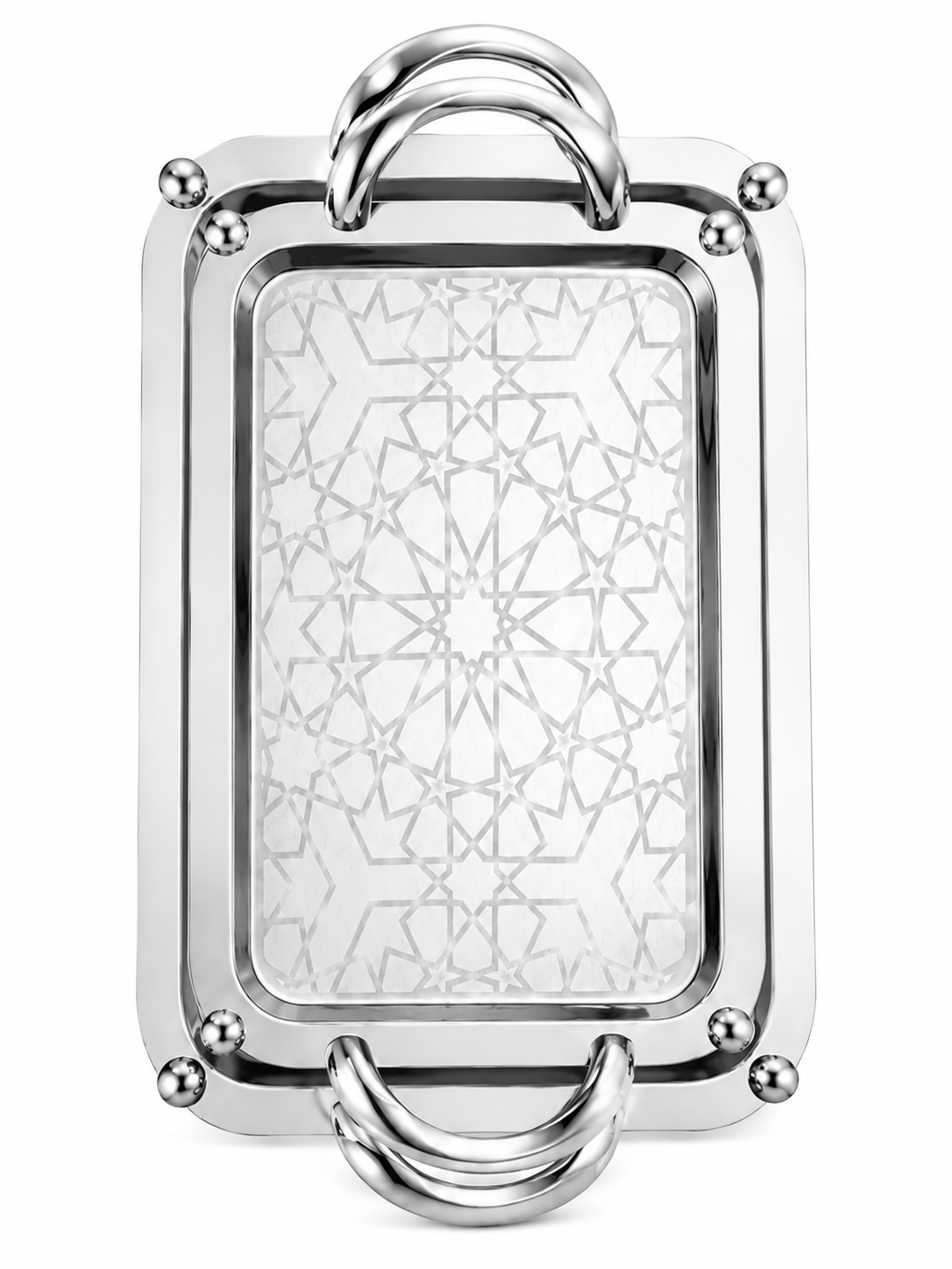 Kitchenova Silver Laser 2-piece Pergola Tray Set Code 806