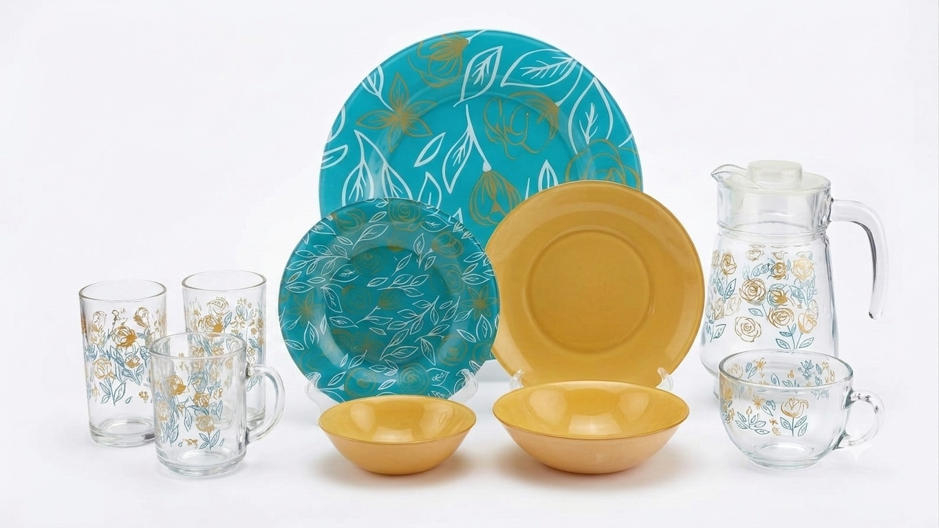 Lozminarc 46-piece Aqua Gold Emirati Set V6979