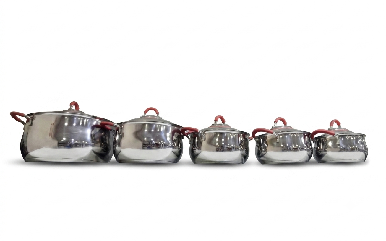 10-piece stainless steel cookware set (18-20-22-2