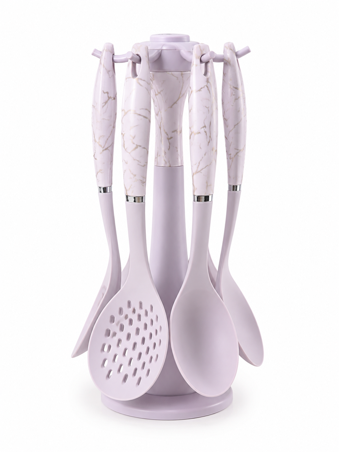 6-Piece Silicone Kitchen Utensil Set (Pink)