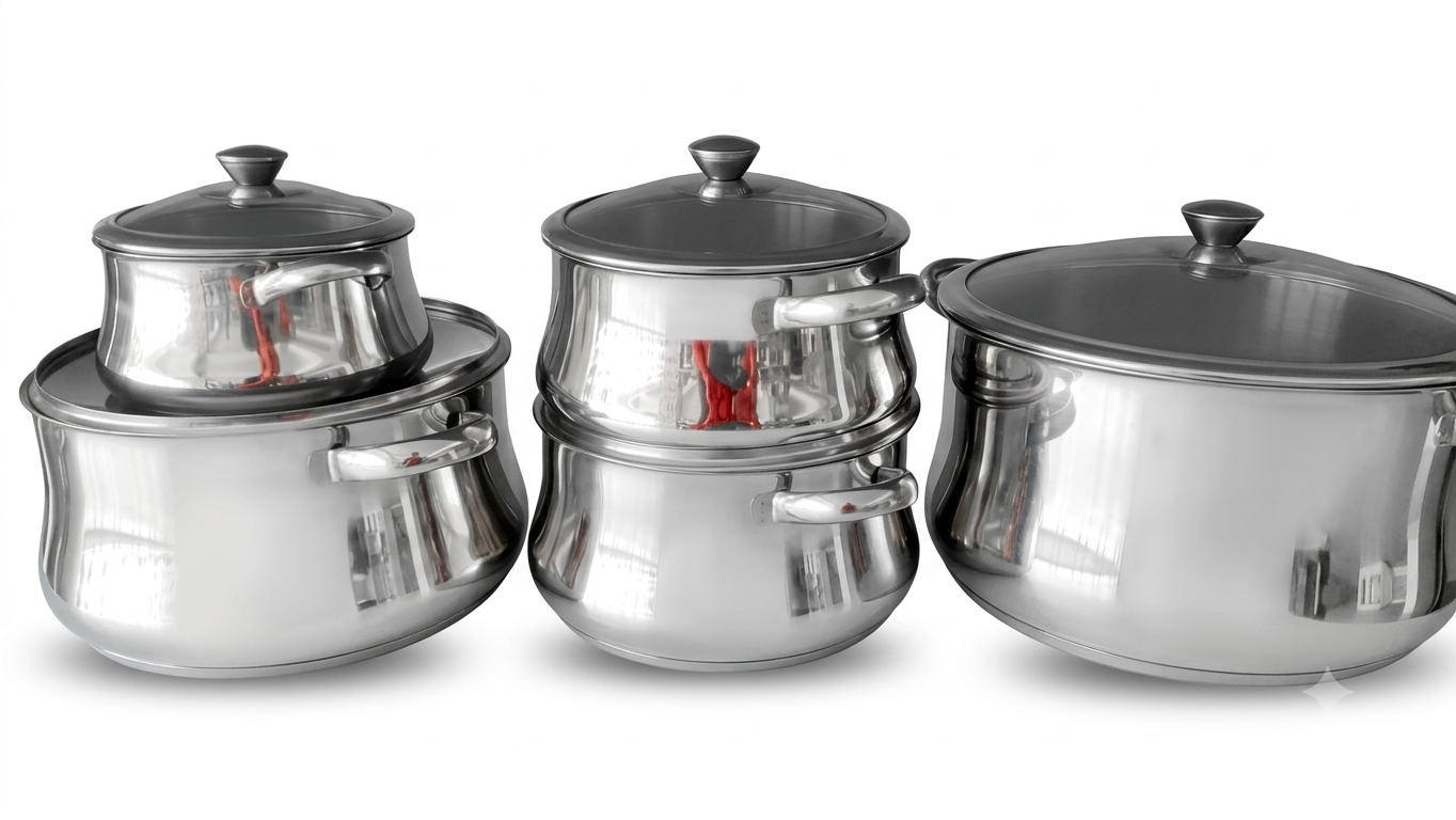10-piece stainless steel set 16-20-22-26-32