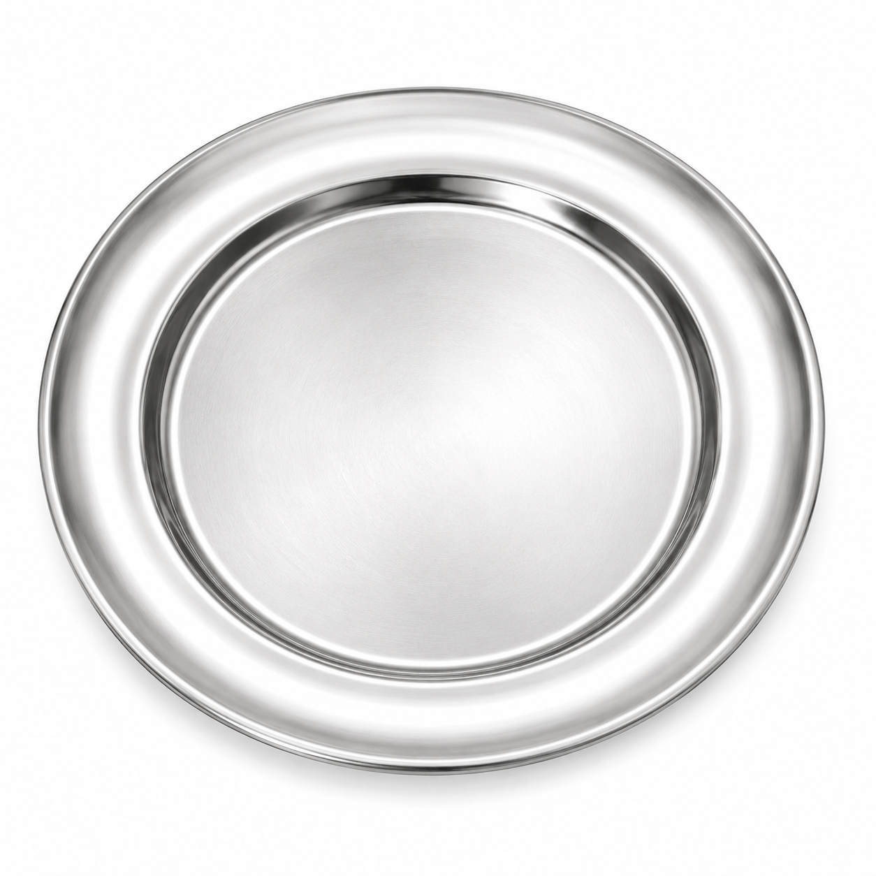 Round stainless steel serving dish 30