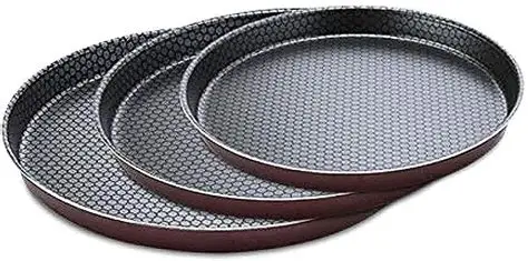 Truval 3-piece pizza pan set (26-28-30 cm) - Black