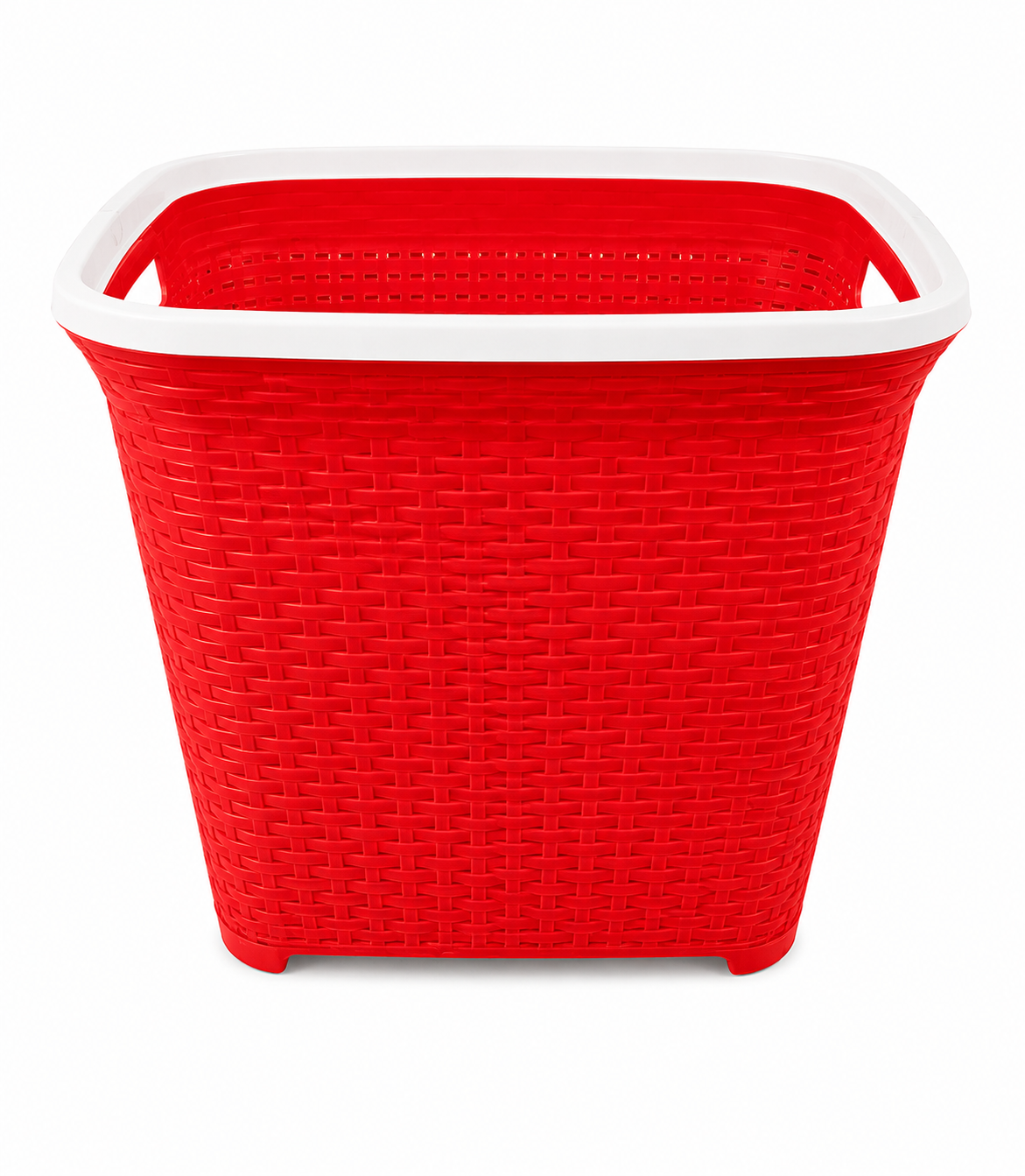 Rattan square laundry basket