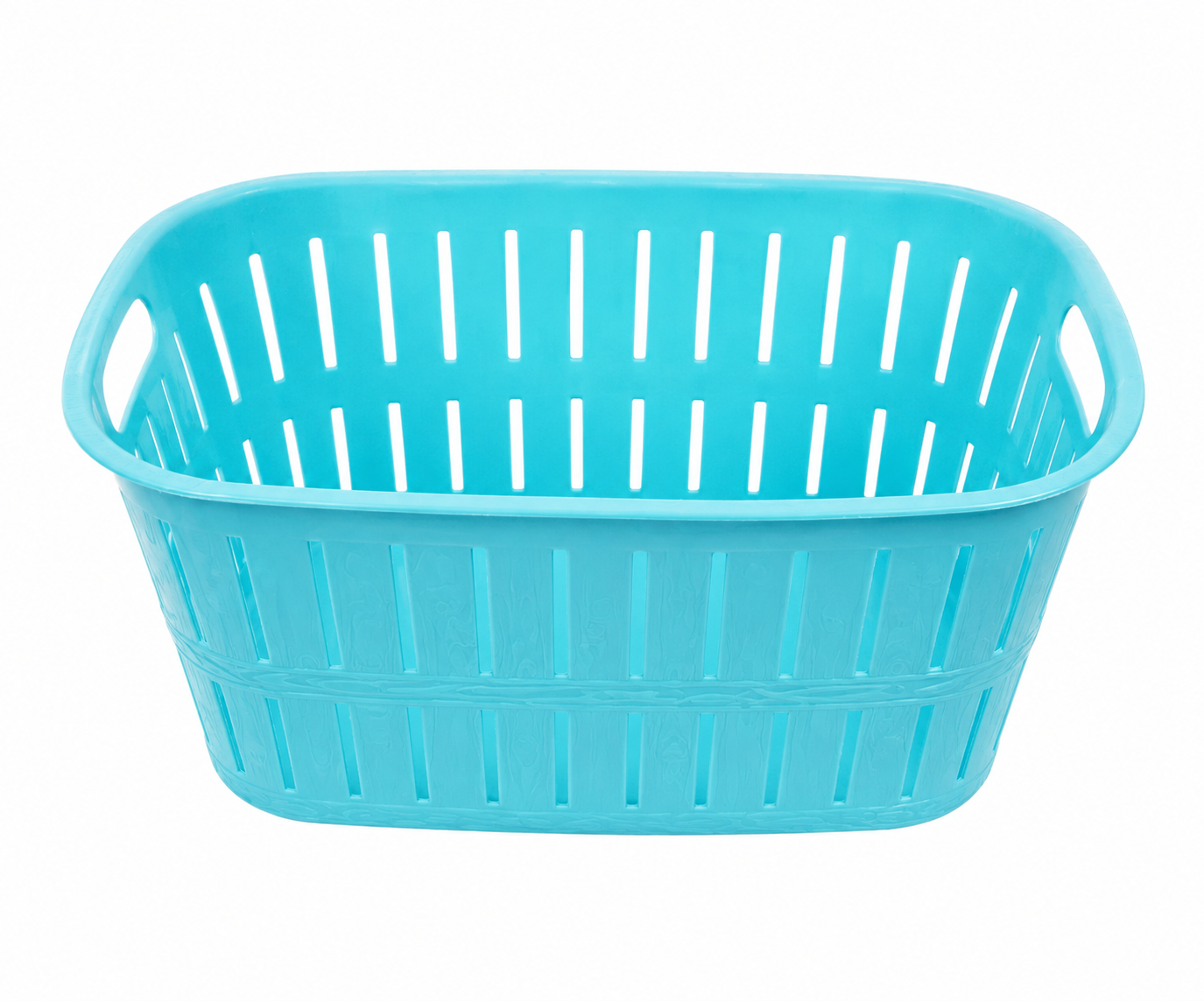 Wooden rectangular laundry basket