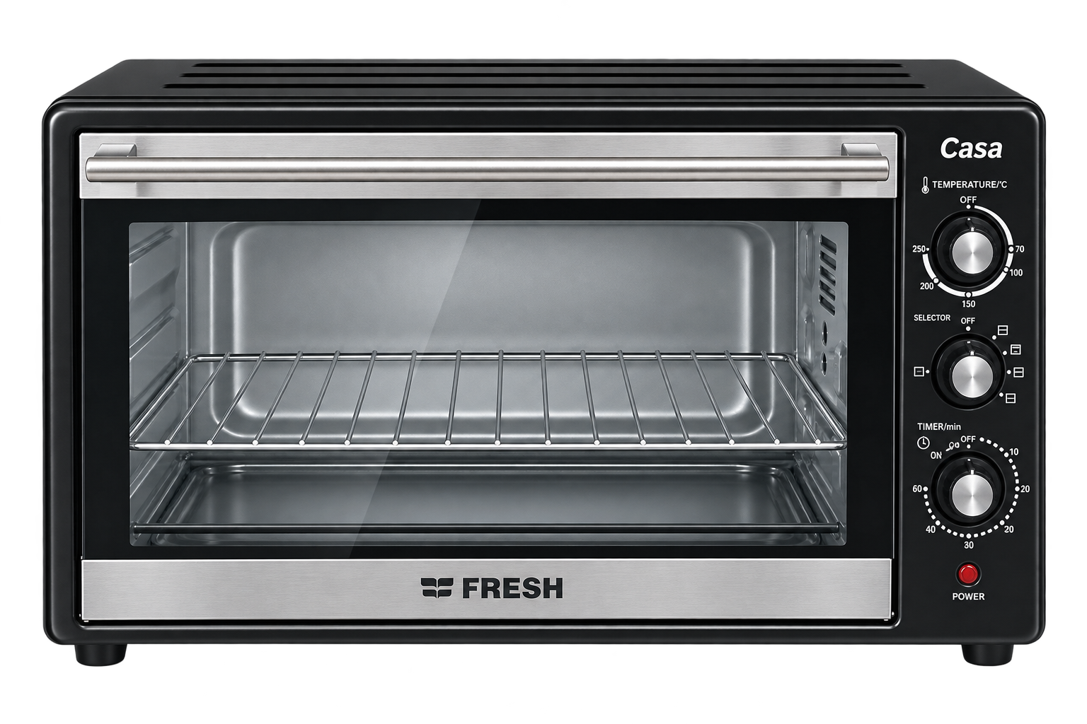 Fresh Electric Oven, Black, 45 Liters, with Full Grill
