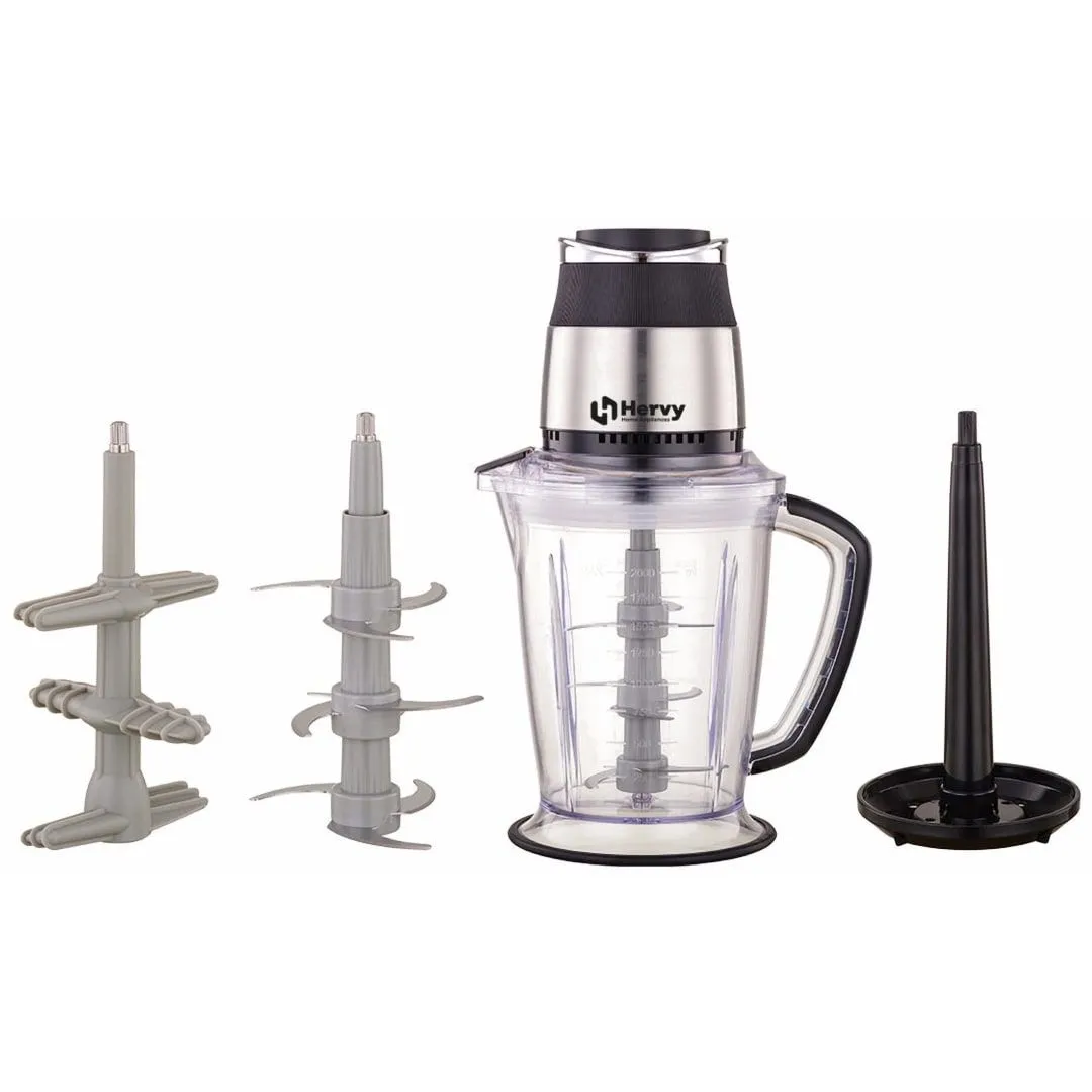 Hervé 800W Black Food Chopper + Garlic Peeler