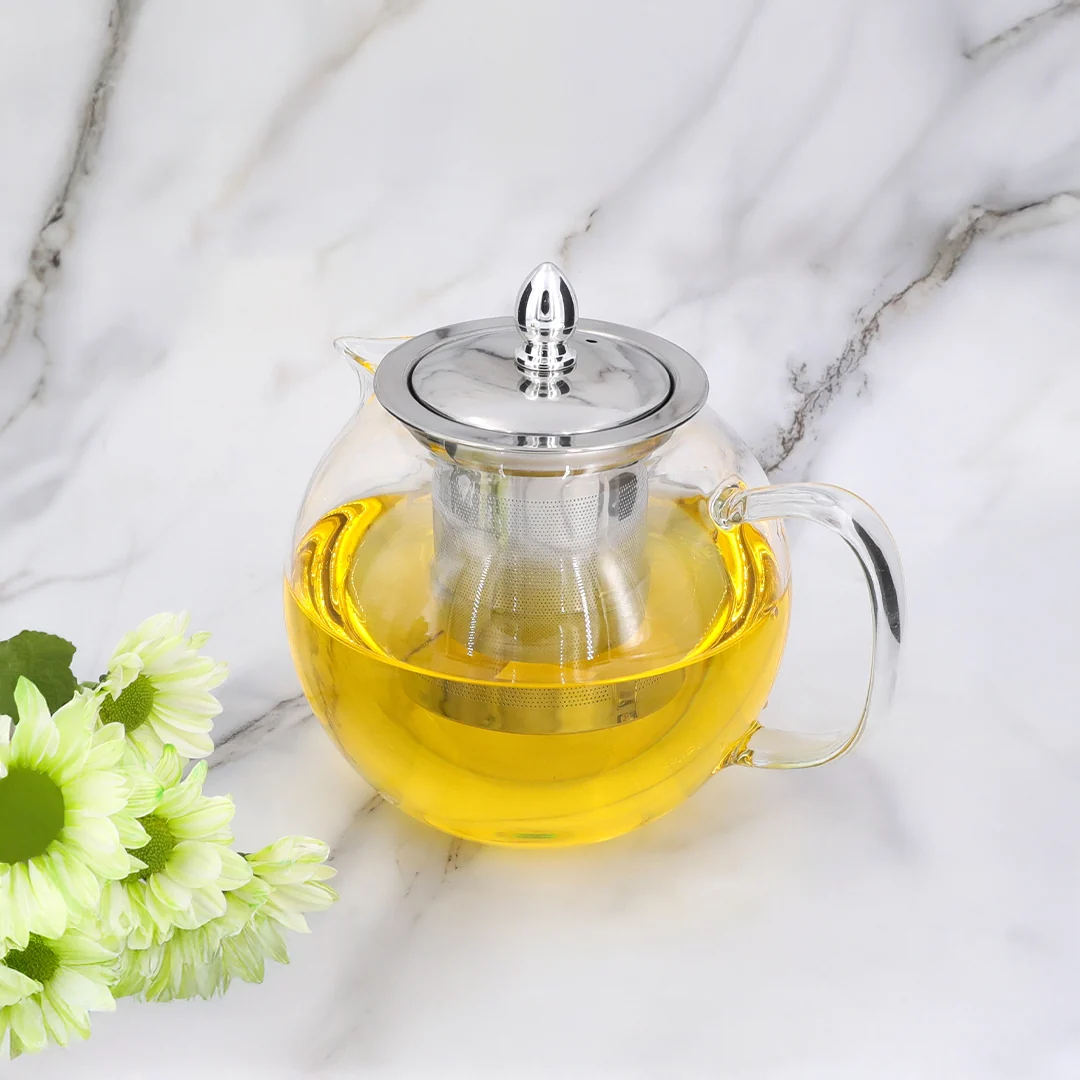 Oxford Double-Glass Teapot (1300ml) with Stainless Steel Infuser